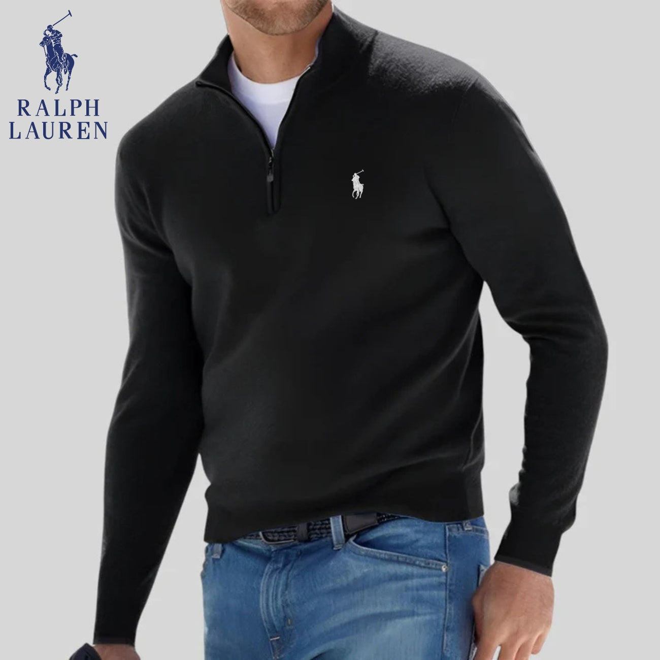 R&L | Pull à demi-zip - SOLDES DE LIQUIDATION