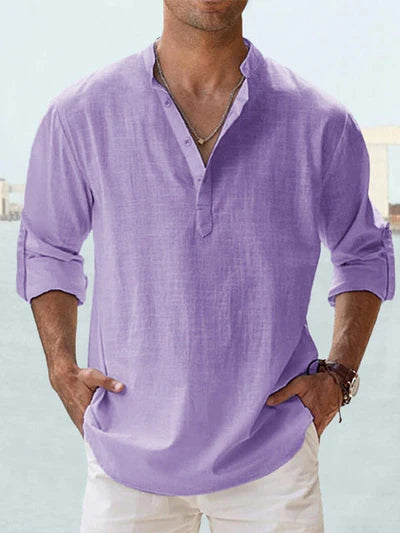 Chemise en lin respirant