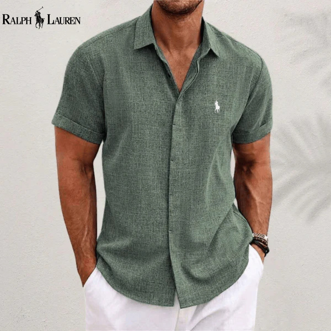 R&L | Chemise à manches courtes en lin pur - Originale