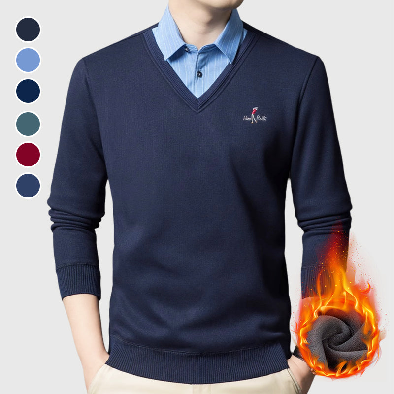 【🔥Offre spéciale】Haut Chaud Isolé en Polaire pour Hommes avec Col de Chemise