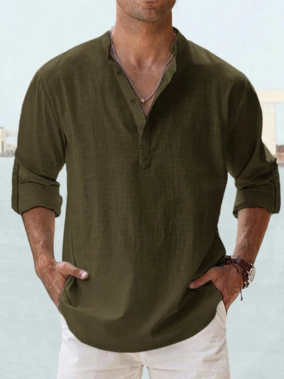 Chemise en lin respirant