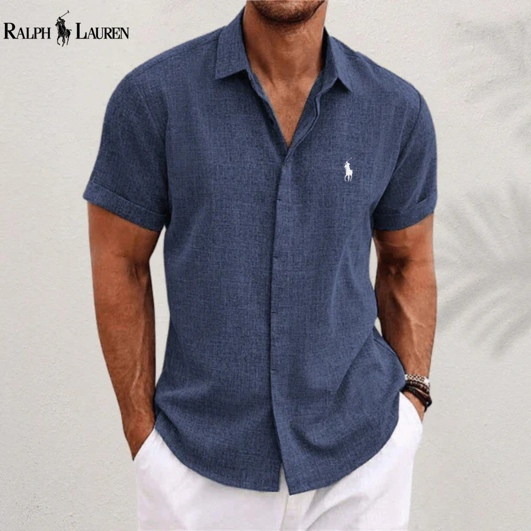 R&L | Chemise à manches courtes en lin pur - Originale