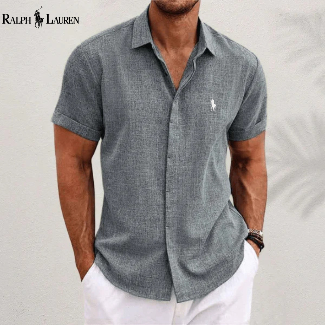 R&L | Chemise à manches courtes en lin pur - Originale
