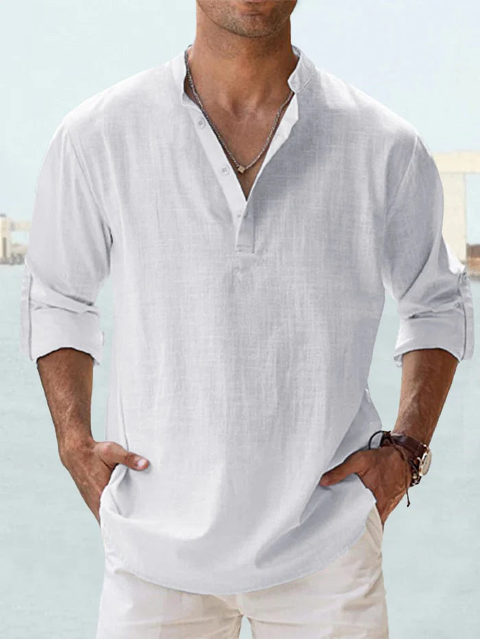 Chemise en lin respirant