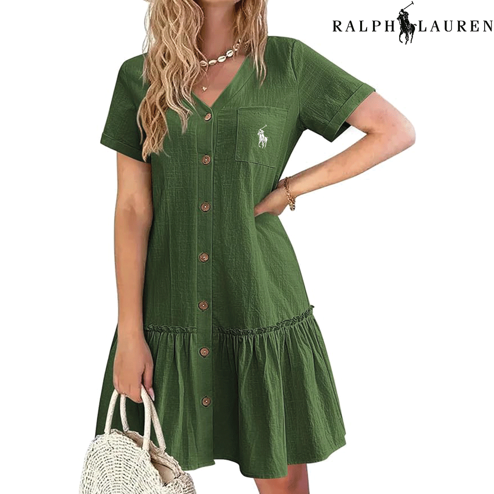 ᏒL – Robe d’Été à Bretelles avec Coupe Cintrée