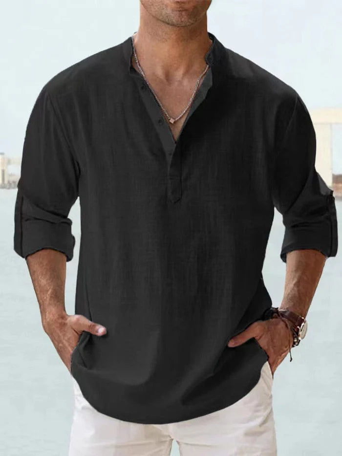 Chemise en lin respirant